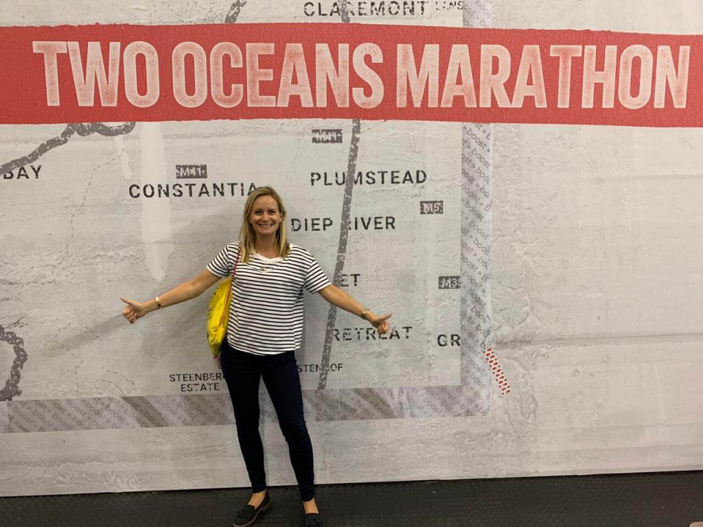 Gemma at the Two Oceans Marathon Expo