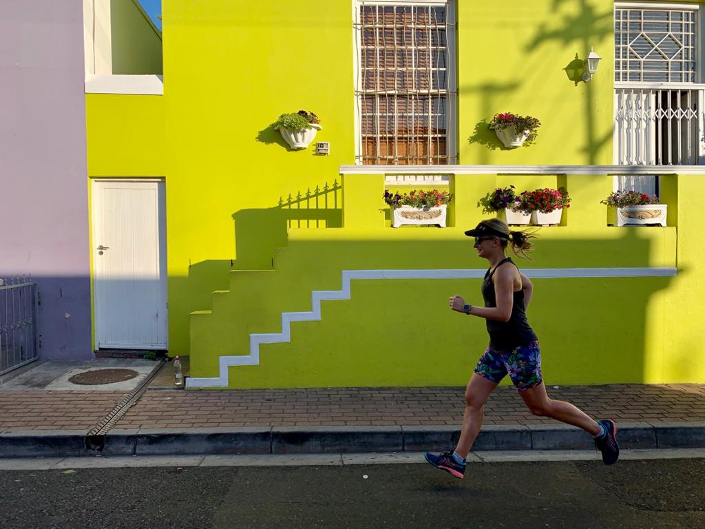 Gemma Running in the Bokaap Area of Cape Town