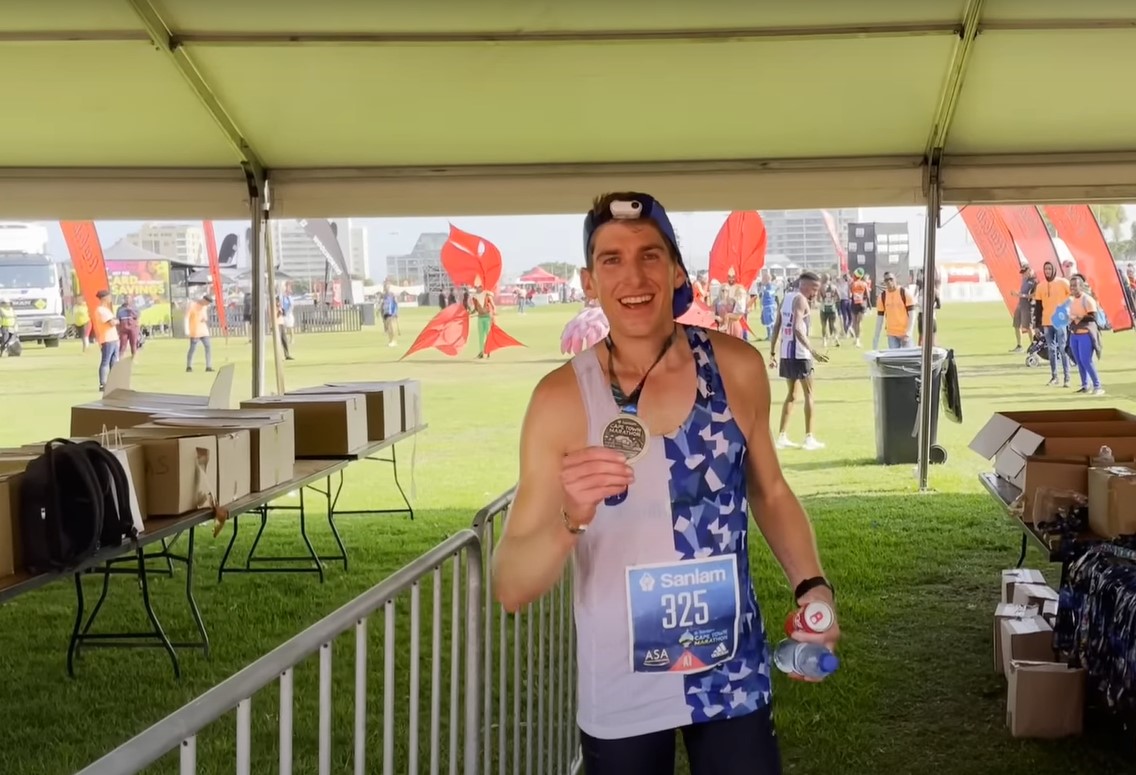 Nick Bester Completing Cape Town Marathon